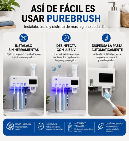 Esterilizador UV Cepillos 3 en 1 - Higiene y Organización Dental