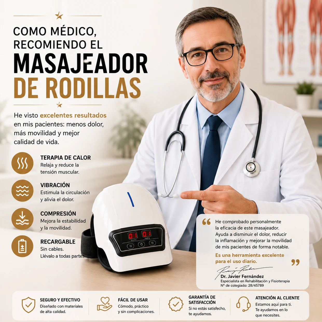 Masajeador de Rodillas 3 en 1 NUESTRA TI - Imagen 1