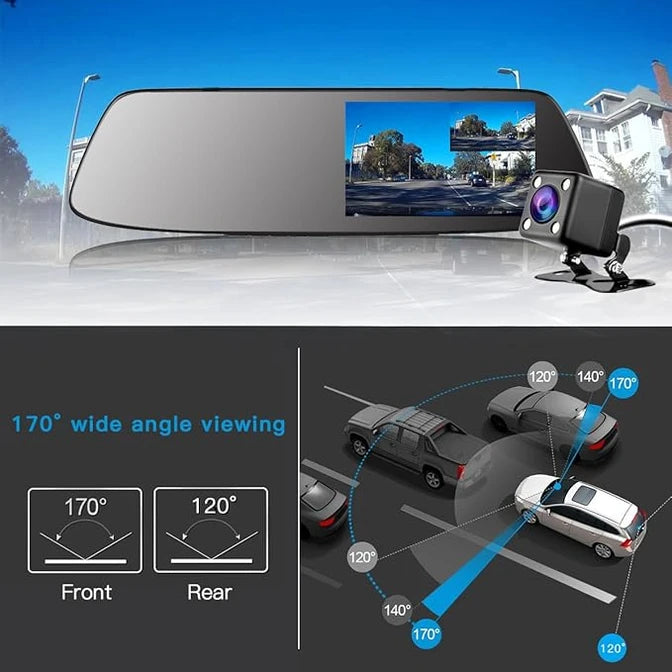 Cámara Espejo Retrovisor Doble Full HD - Imagen 7